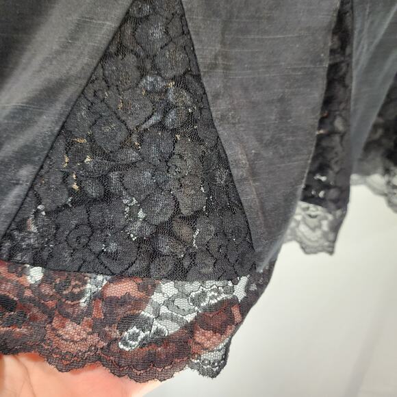 Robertson Los Angeles satin animal print reversable lace trim skirt womans sz 14 - Picture 10 of 11